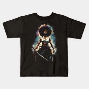 Afro Samurai Girl Kids T-Shirt